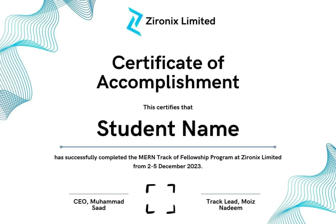 Certificate Sample